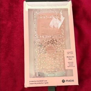 kate spade Confetti Dot Case for Motorola Razr - Pink and White
